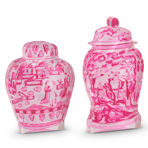 Pink Chinoiserie Ginger Jar Acrylic Cut Outs
