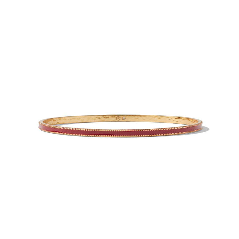 Marseille Bangle Gold Enamel, Mulberry - Large