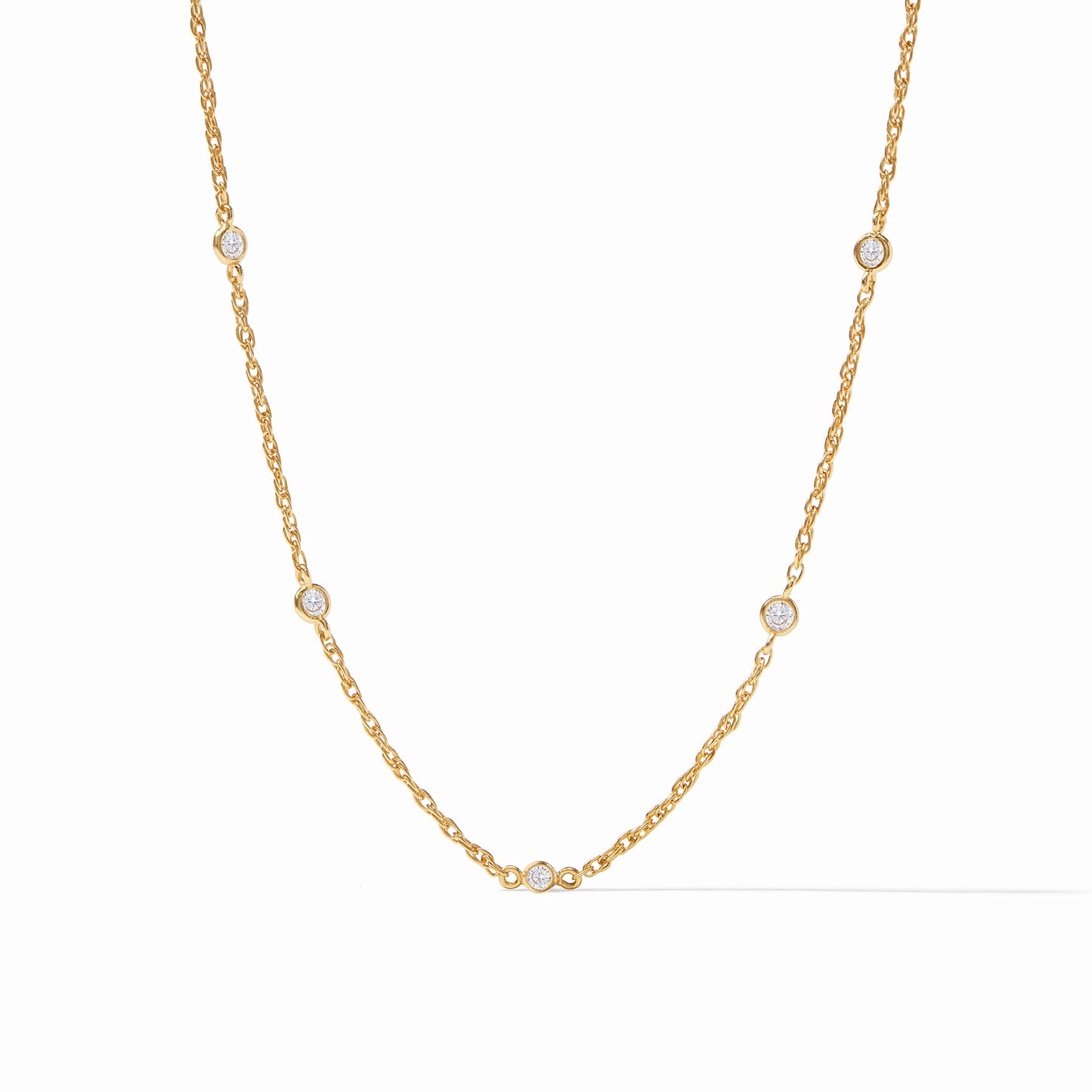 Celeste Delicate Station Necklace - Cubic Zirconia