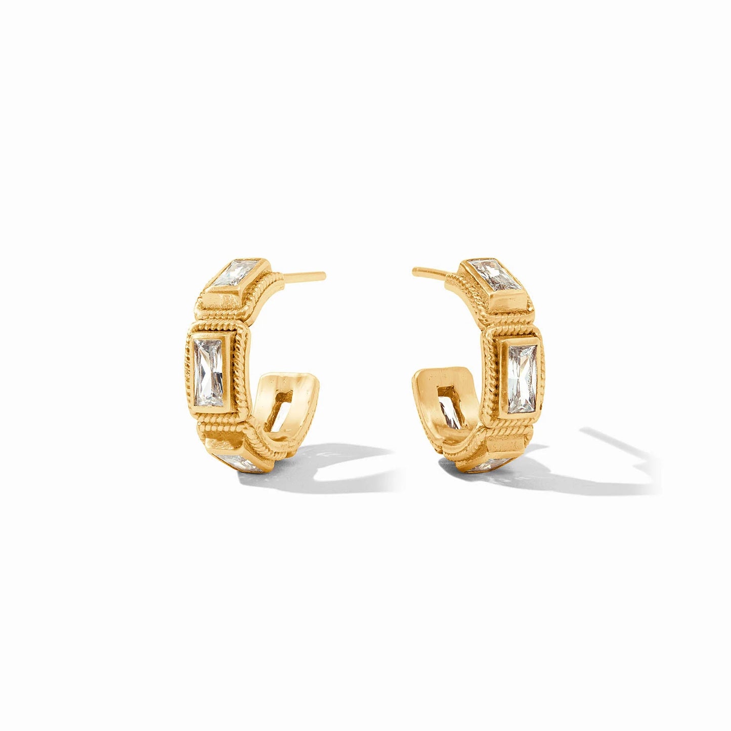 Baguette Hoop, Cubic Zirconia - Extra Small