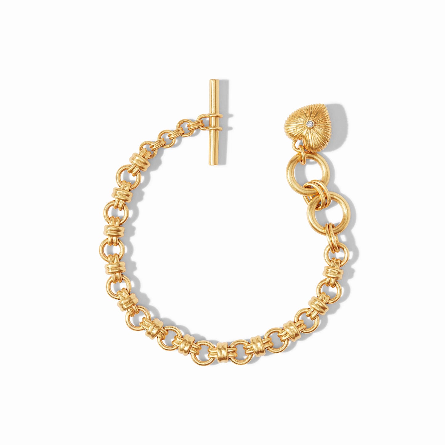 Esme Heart Bracelet, Gold - Cubic Zirconia