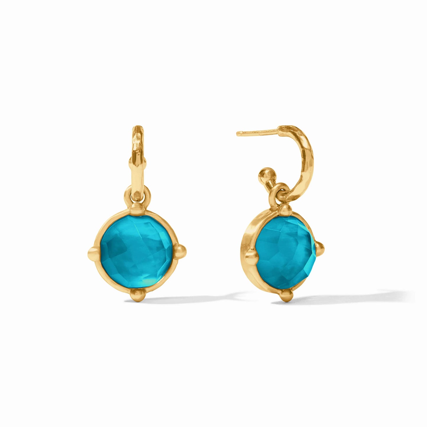 Honeybee Hoop & Charm Earring - Iridescent London Blue