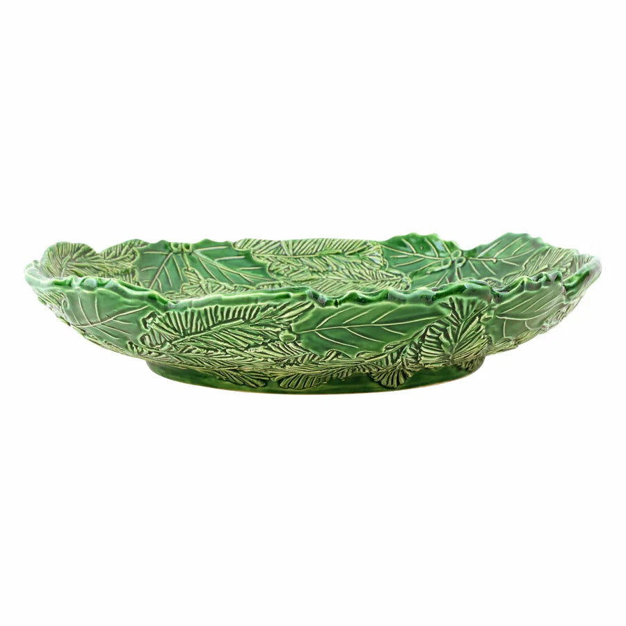 Green Figural Shallow Bowl