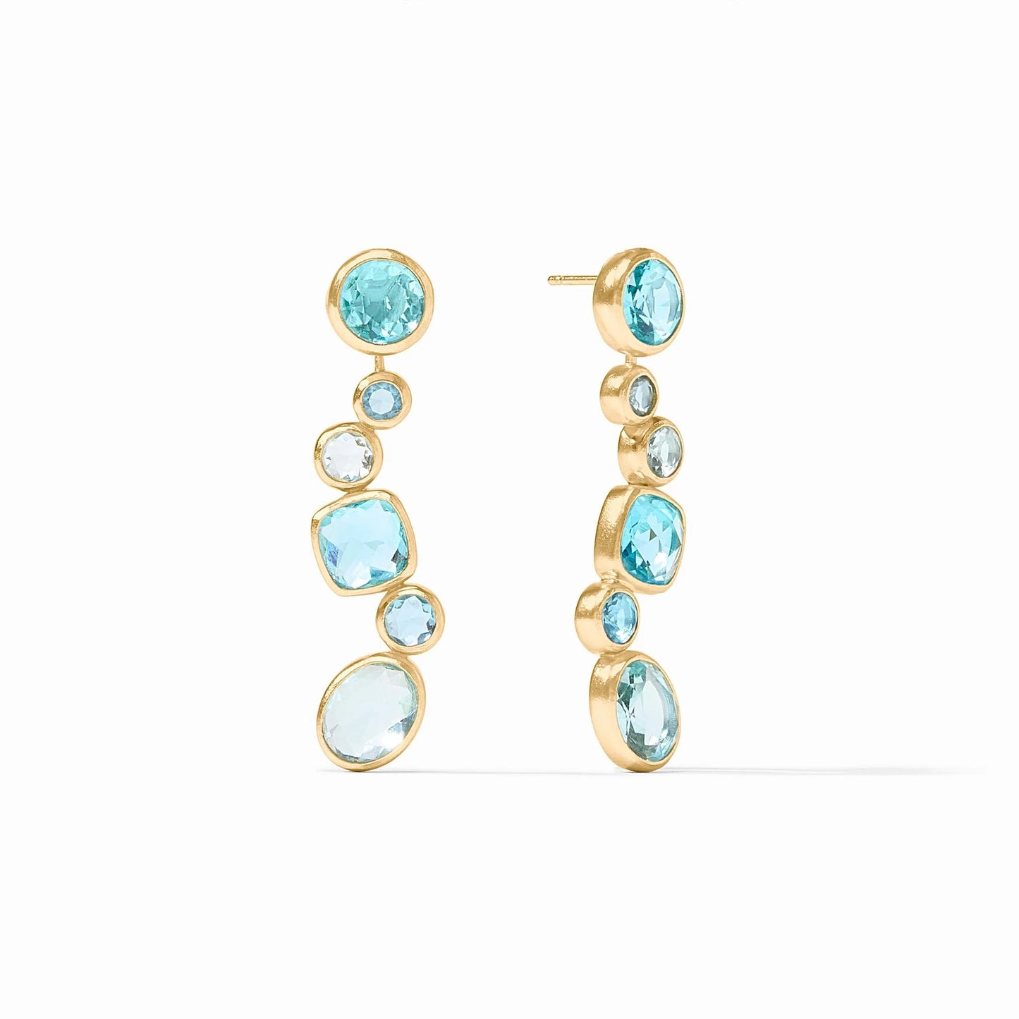 Kaleidoscope Earring Jacket - Bahamian Blue