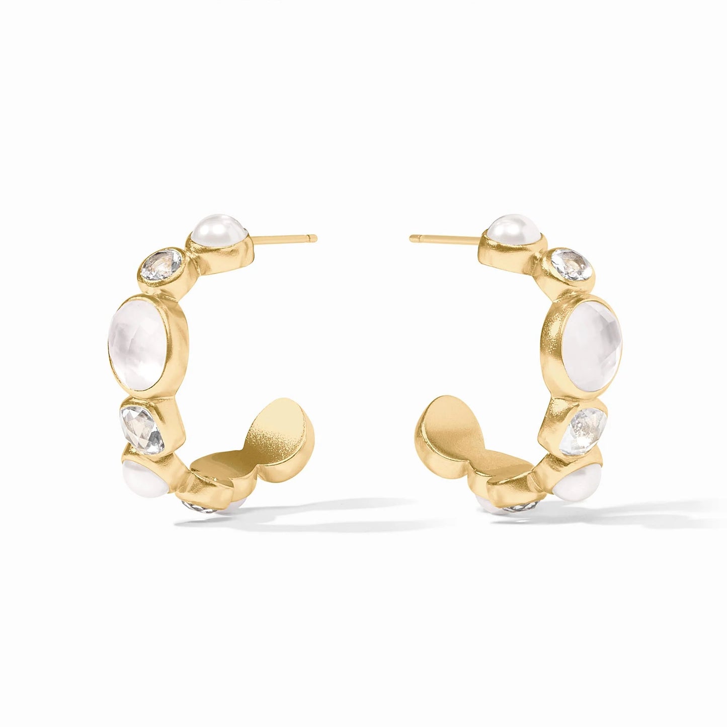 Kaleidoscope Hoop Earring, Iridescent Clear Crystal - Medium