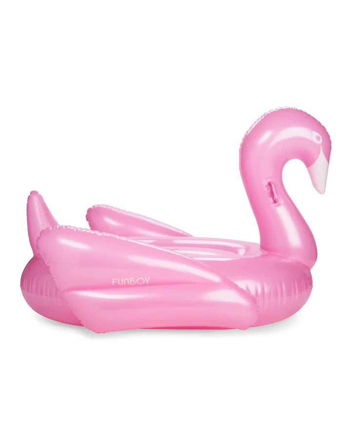 Swan Pool Float - Metallic Pink