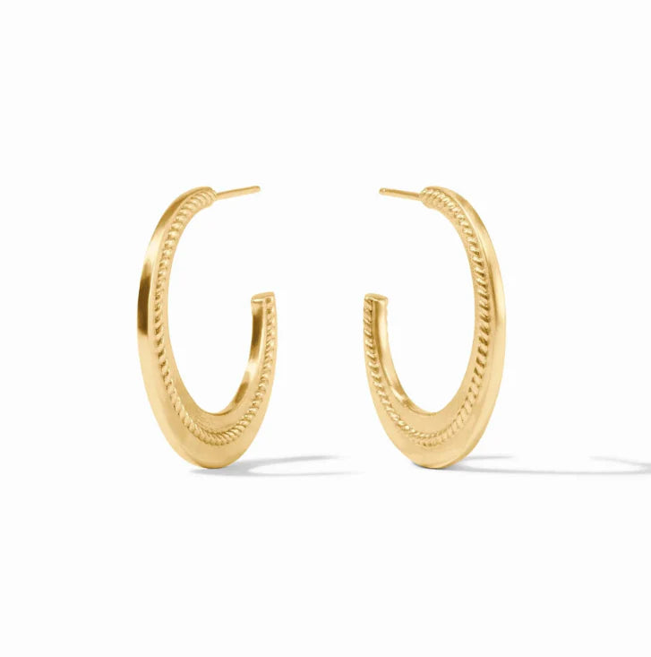 Nassau Crescent Hoop, Gold - Large