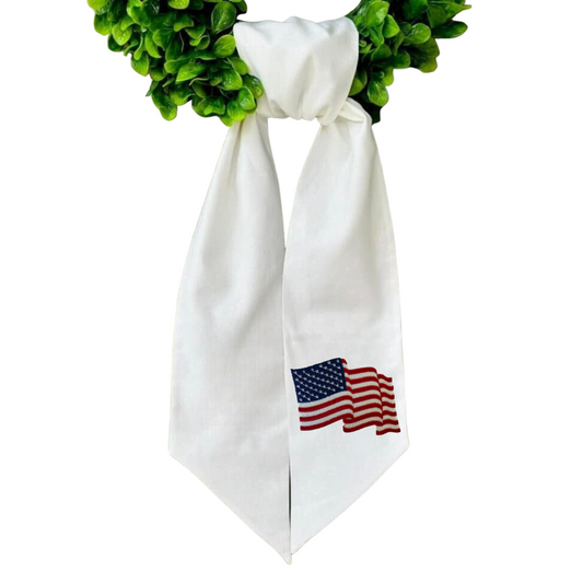 American Flag Wreath Sash