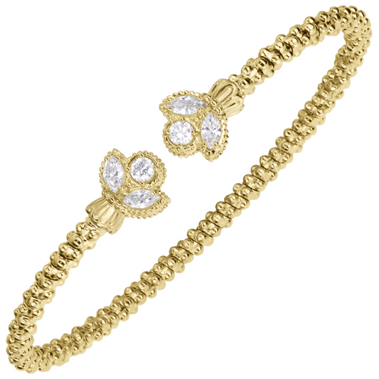 VAHAN 2MM Open Band Diamond Bracelet