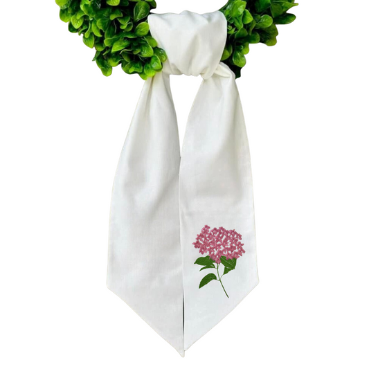 Pink Hydrangea Wreath Sash