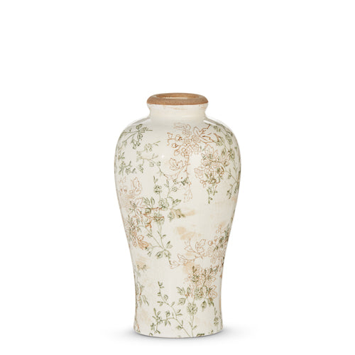 Floral Vase - Taupe