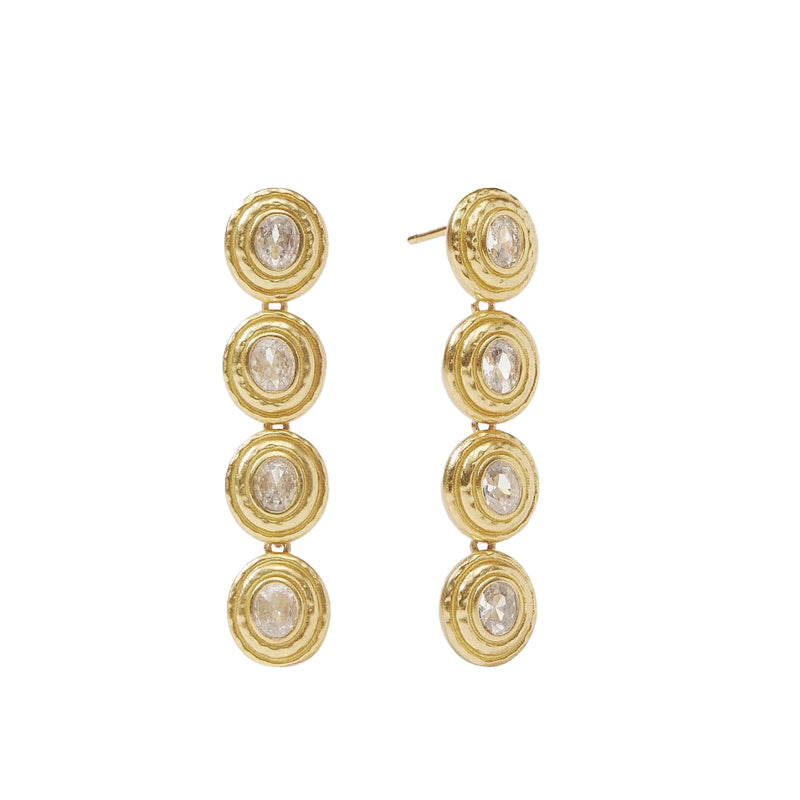 Tudor Tier Earring - Cubic Zirconia