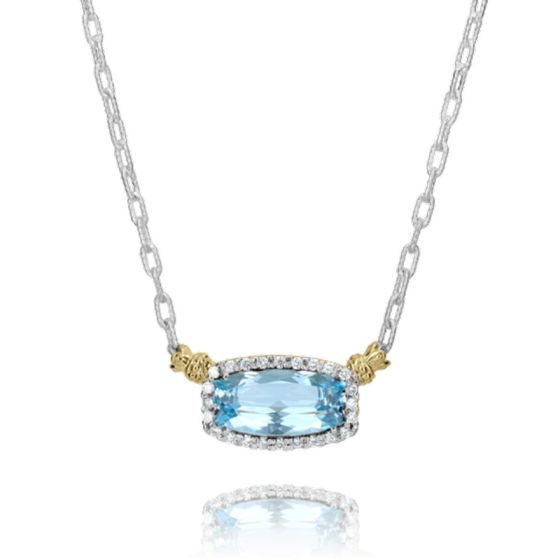 VAHAN Pendant Necklace - Sky Blue Topaz
