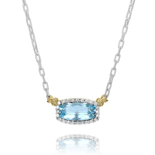 VAHAN Pendant Necklace - Sky Blue Topaz