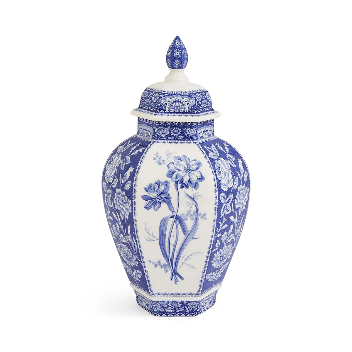 Blue Italian Floral Vase