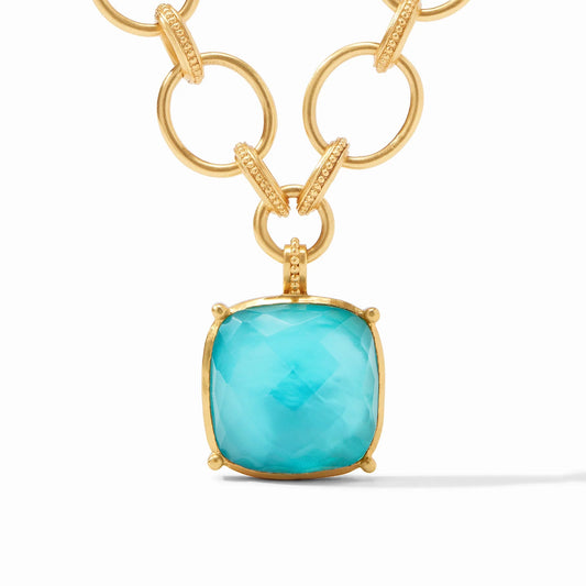 Antonia Statement Necklace - Iridescent Bahamian Blue
