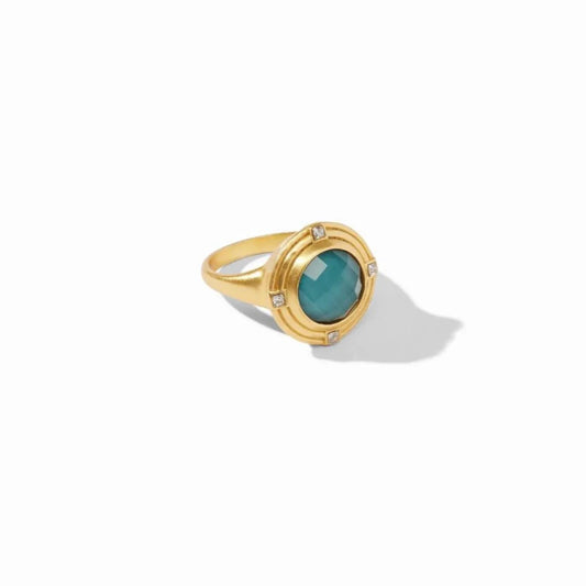 Astor Ring, Size 8 - Iridescent Peacock Blue