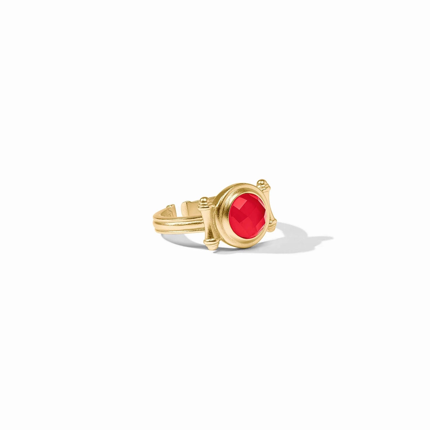 Bamboo Stone Ring - Iridescent Strawberry