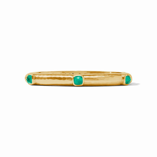 Catalina Hinge Bangle, Iridescent Emerald Green - Small