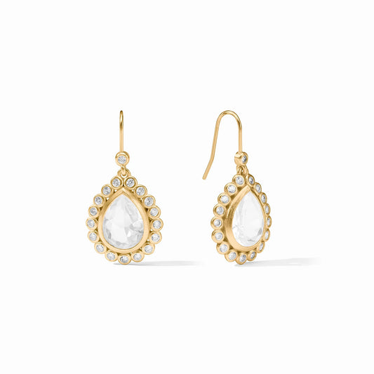 Isabella Earring, Gold - Clear Crystal