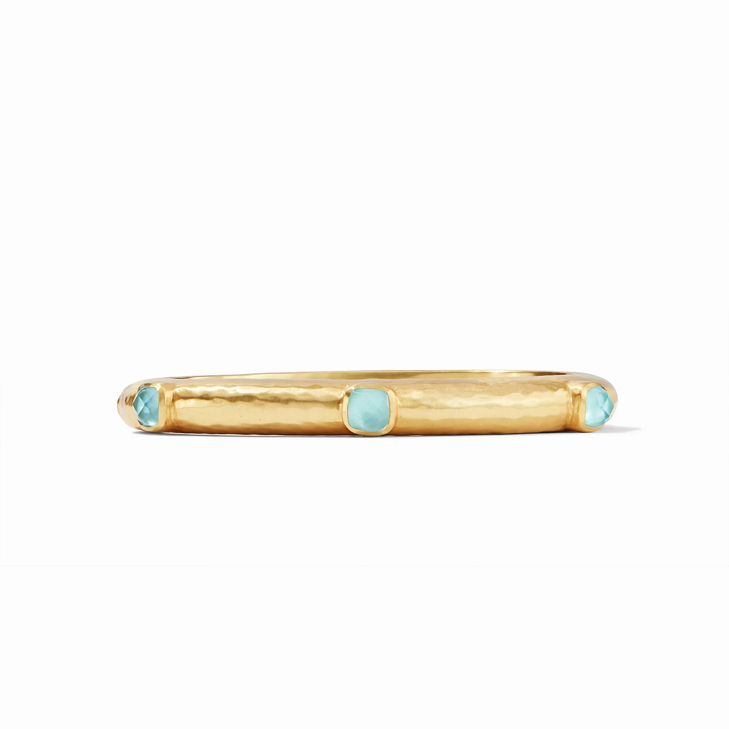 Catalina Hinge Bangle, Iridescent Bahamian Blue - Small