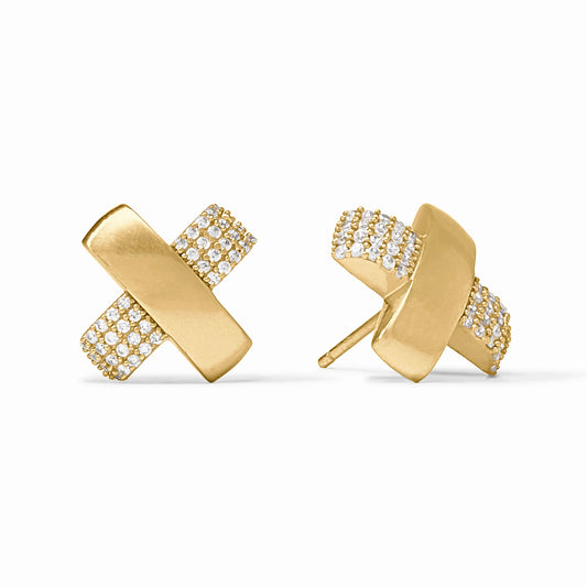 Catalina X Pave Stud - Cubic Zirconia