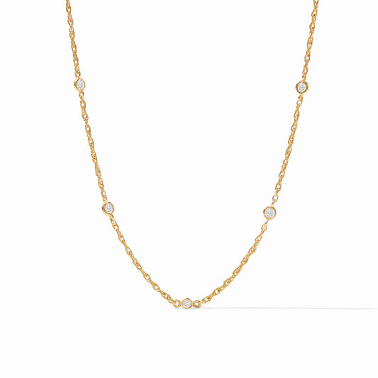 Celeste Delicate Station Necklace - Cubic Zirconia