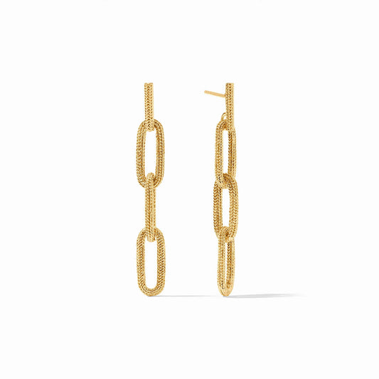 Cheval Paperclip Link Earring - Gold