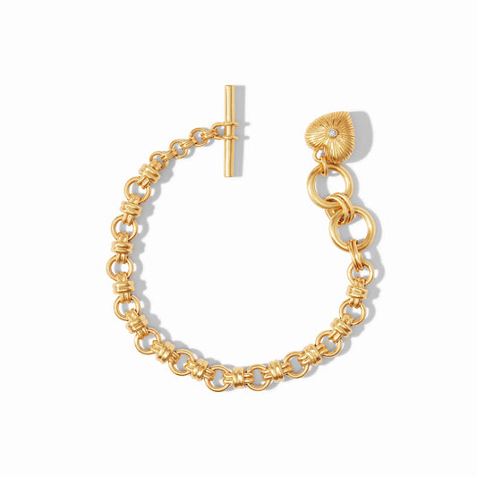 Esme Heart Bracelet, Gold - Cubic Zirconia