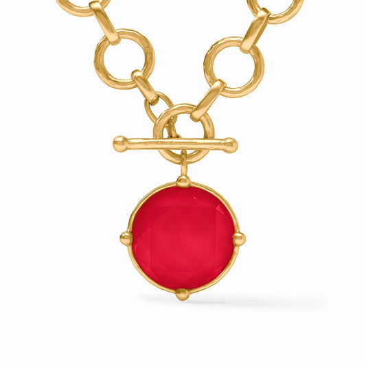 Honeybee Statement Necklace - Iridescent Strawberry