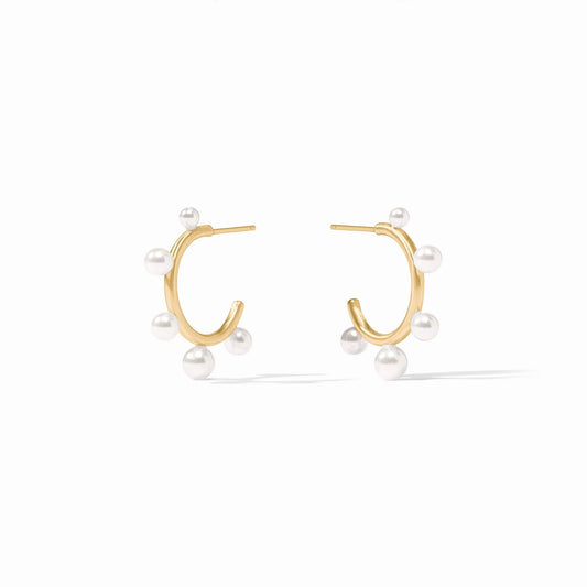 Hydra Stone Hoop, Pearl - Small