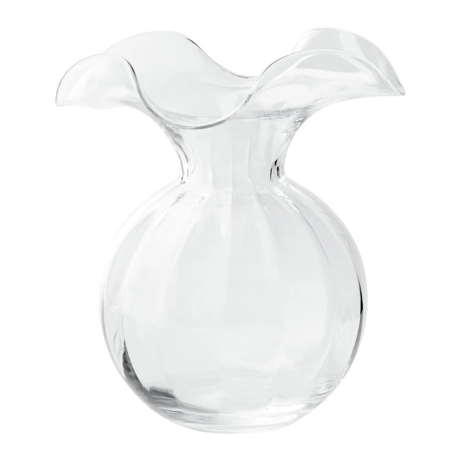 Hibiscus Glass Clear Bud Vase