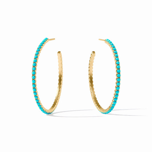 Juliet Hoop, Turquoise Blue - Large
