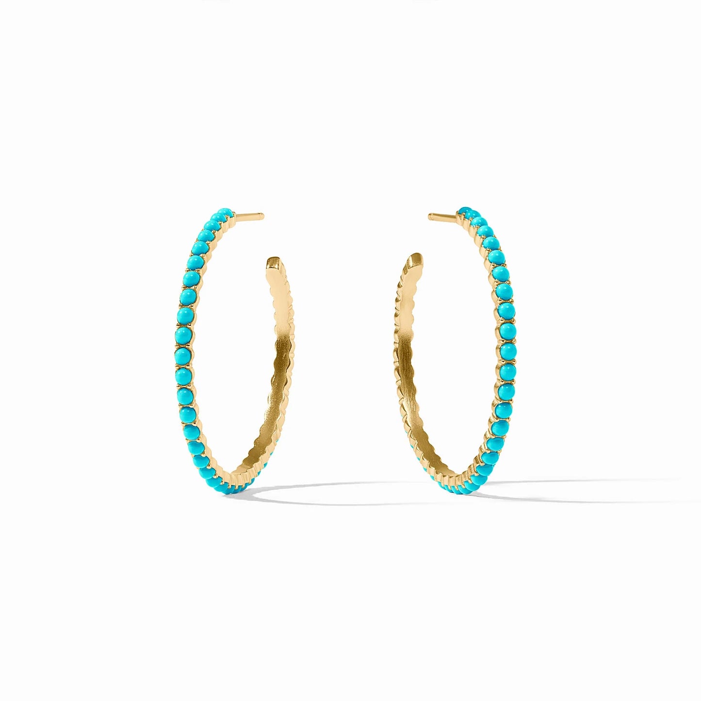 Juliet Hoop, Turquoise Blue - Medium