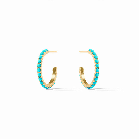 Juliet Hoop, Turquoise Blue - Small