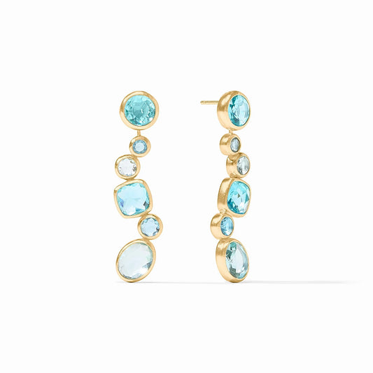 Kaleidoscope Earring Jacket - Bahamian Blue