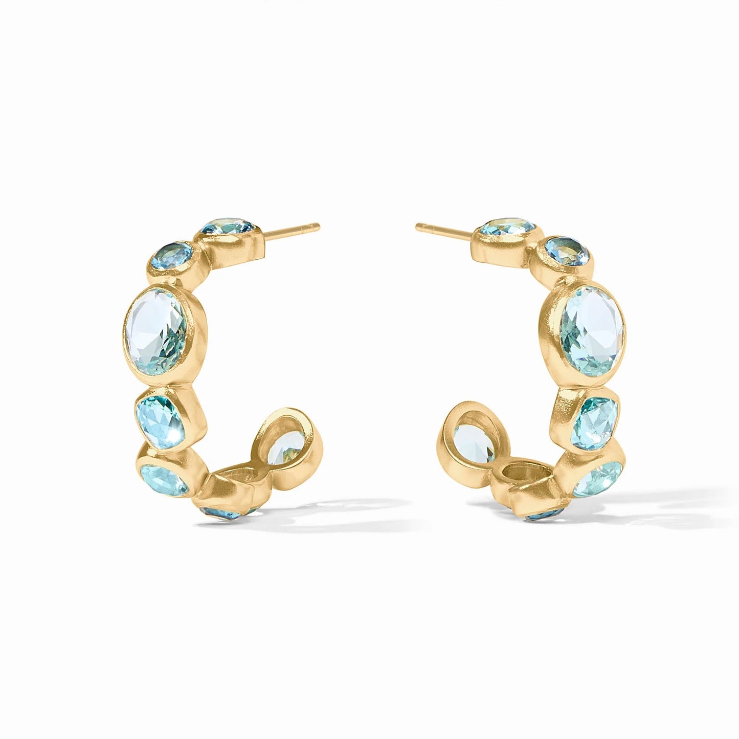 Kaleidoscope Hoop Earring, Bahamian Blue - Medium