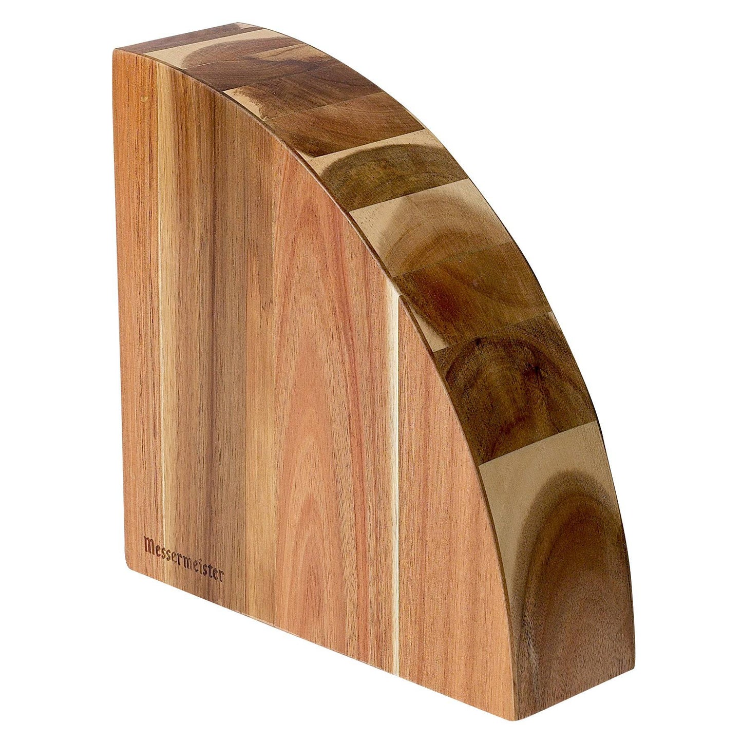 Magnetic Knife Block - Acacia Qtr Round