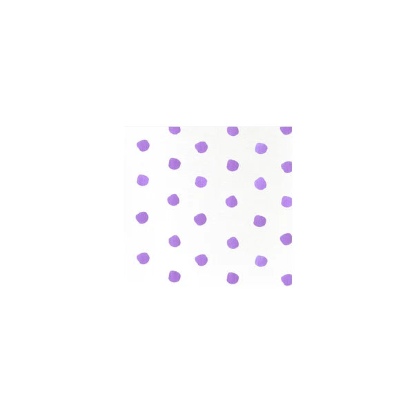 Papersoft Dot Purple Cocktail Napkins (Pack of 20)