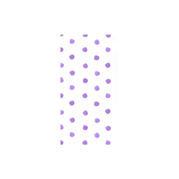 Papersoft Napkins Dot Purple Guest Towels (Pack of 20)