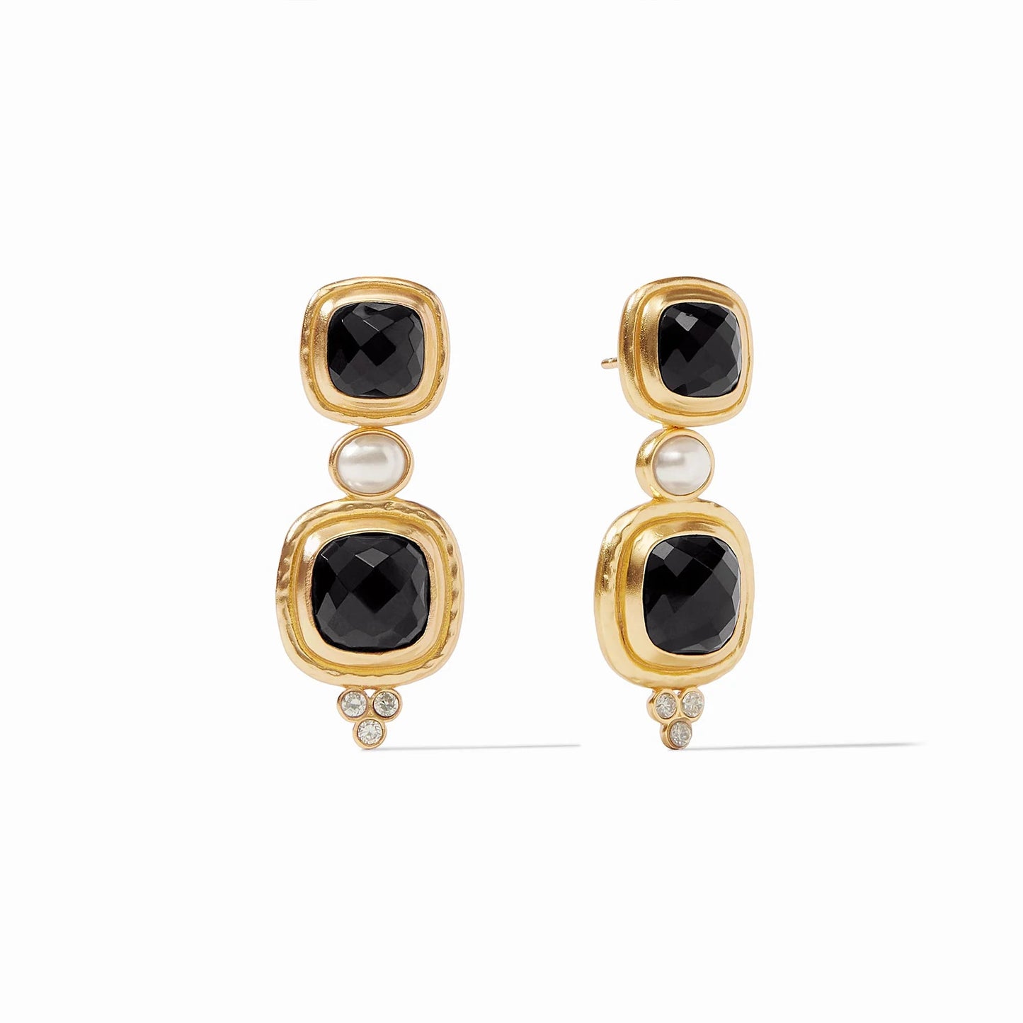Tudor Statement Earring - Obsidian Black